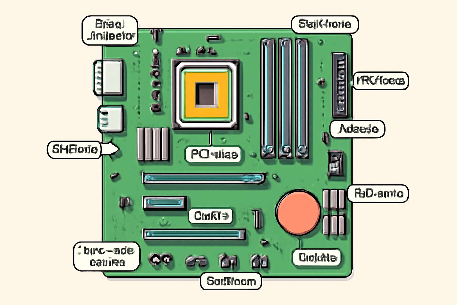 motherboard drawing easy