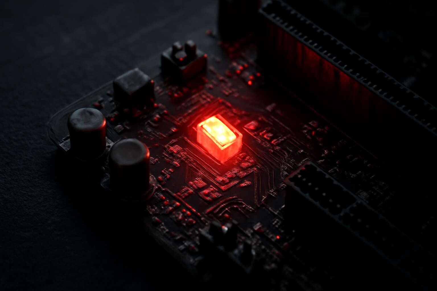 red light on motherboard