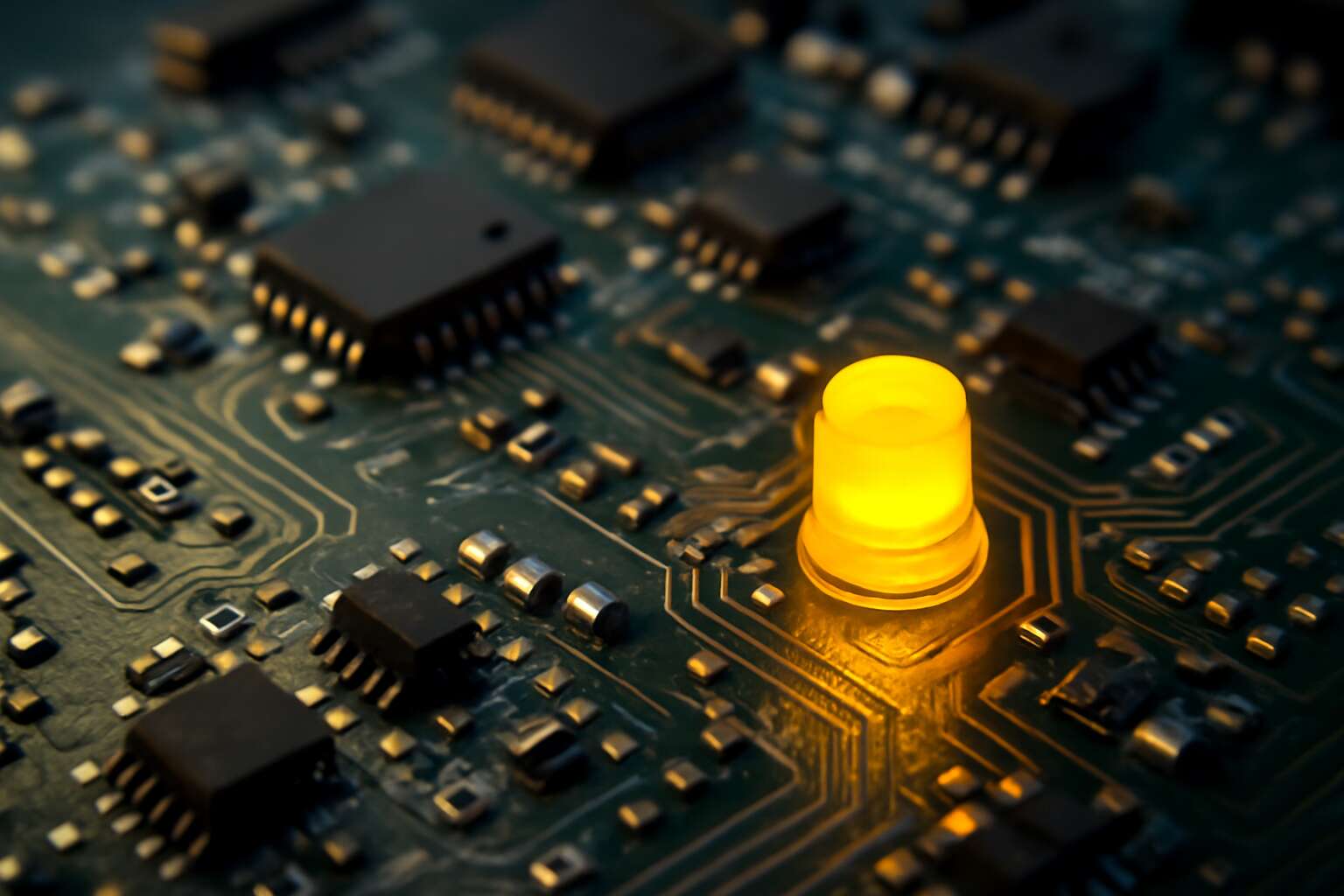 motherboard yellow blinking light