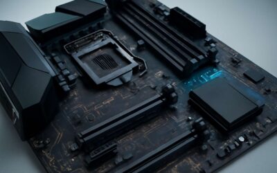 Decoding DIY PC vibes: motherboard looks like a futuristic battlefield of copper and LEDs