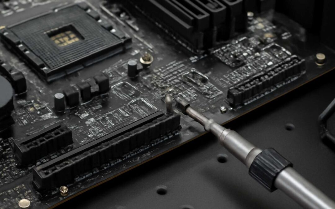 Master motherboard to case screws for a secure, clean PC build.